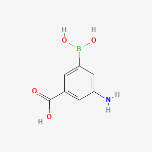 Chemical structure of 3-Amino-5-carboxybenzeneboronic acid