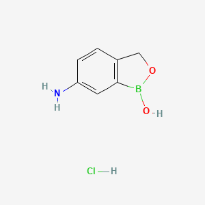 Chemical structure of 6-Aminobenzo[c][1,2]oxaborol-1(3H)-ol hydrochloride