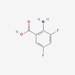 Chemical structure of 2-Amino-3,5-difluorobenzoic acid