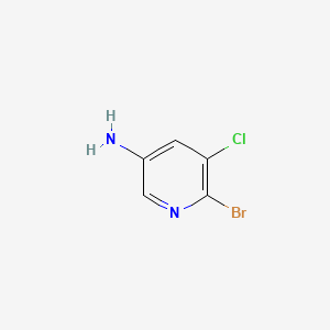 Chemical structure of 5-Amino-2-bromo-3-chloropyridine