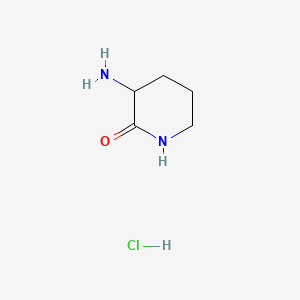 Chemical structure of 3-Amino-2-piperidone hydrochloride
