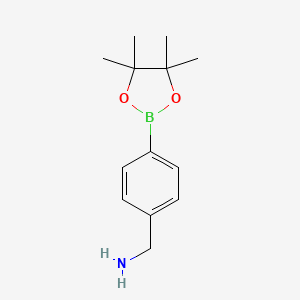 Chemical structure of 4-Aminomethylphenylboronic acid, pinacol ester