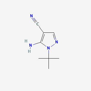 Chemical structure of 5-Amino-1-tert-butyl-1h-pyrazole-4-carbonitrile