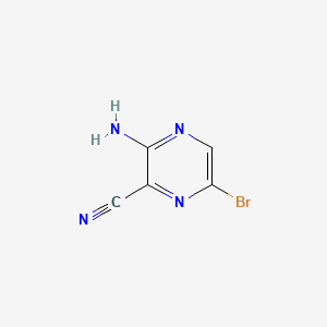 Chemical structure of 3-Amino-6-bromopyrazine-2-carbonitrile