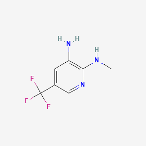 Chemical structure of 3-Amino-2-(methylamino)-5-(trifluoromethyl)pyridine