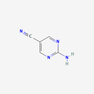 Chemical structure of 2-Aminopyrimidine-5-carbonitrile