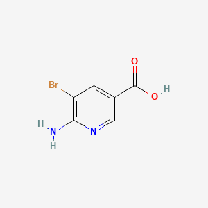 Chemical structure of 6-Amino-5-bromonicotinic acid