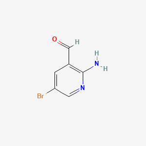 Chemical structure of 2-Amino-5-bromonicotinaldehyde