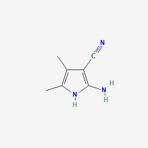 Chemical structure of 2-Amino-3-cyano-4,5-dimethylpyrrole