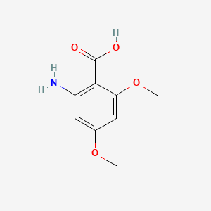 Chemical structure of 2-amino-4,6-dimethoxybenzoic acid