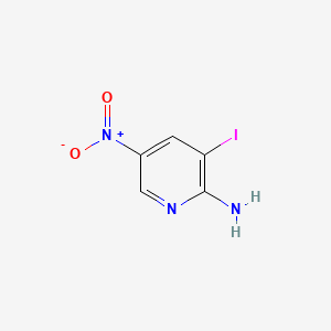 Chemical structure of 2-Amino-3-iodo-5-nitropyridine
