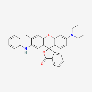Chemical structure of 7-Anilino-3-diethylamino-6-methyl fluoran