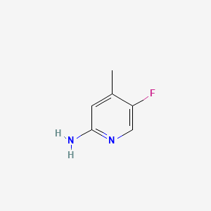 Chemical structure of 2-Amino-5-fluoro-4-methylpyridine