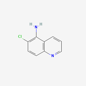 Chemical structure of 5-Amino-6-chloroquinoline