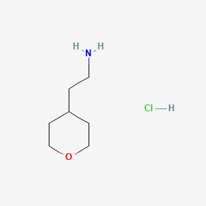 Chemical structure of 4-(2-Aminoethyl)tetrahydropyran, HCl