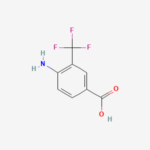 Chemical structure of 4-Amino-3-(trifluoromethyl)benzoic acid