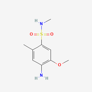 Chemical structure of 4-Amino-5-methoxy-2-methyl-N-methylbenzenesulfonamide