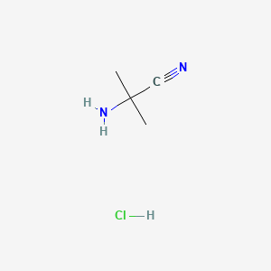 Chemical structure of 2-Amino-2-methylpropanenitrile HCl