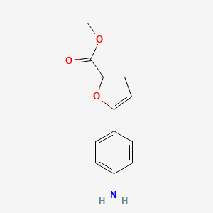 Chemical structure of 5-(4-Aminophenyl)furan-2-carboxylic acid methyl ester