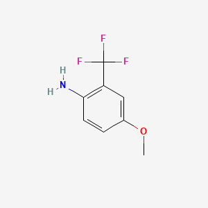 Chemical structure of 4-Methoxy-2-(trifluoromethyl)aniline