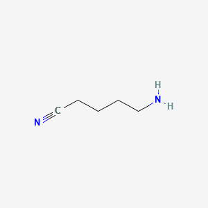 Chemical structure of 5-Aminopentanenitrile hydrochloride