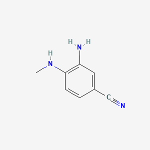 Chemical structure of 3-Amino-4-(methylamino)benzonitrile