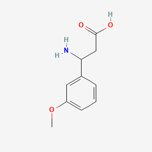 Chemical structure of 3-Amino-3-(3-methoxyphenyl)propanoic acid
