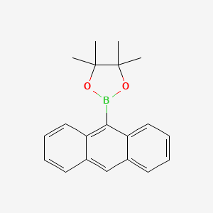 Chemical structure of 2-(9-Anthryl)-4,4,5,5-tetramethyl-1,3,2-dioxaborolane