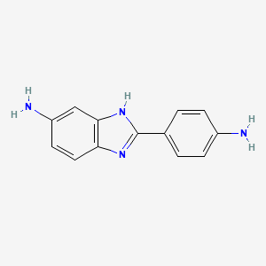 Chemical structure of 5-Amino-2-(4-aminophenyl)benzimidazole