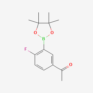 Chemical structure of 5-Acetyl-2-fluorobenzeneboronic acid pinacol ester