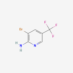Chemical structure of 2-Amino-3-bromo-5-trifluoromethylpyridine