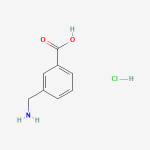 Chemical structure of 3-(Aminomethyl)benzoic acid, HCl