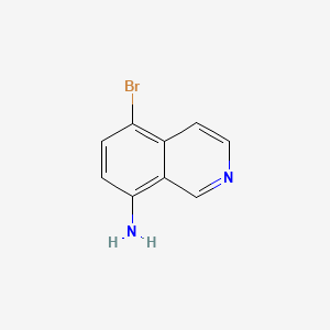 Chemical structure of 8-Amino-5-bromoisoquinoline