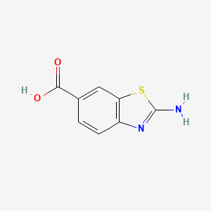 Chemical structure of 2-Aminobenzothiazole-6-carboxylic acid
