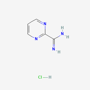 Chemical structure of 2-Amidinopyrimidine hydrochloride