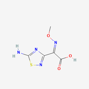 Chemical structure of 2-(5-Amino-1,2,4-thiadiazol-3-yl)-2-(methoxyimino)acetic acid