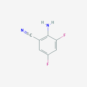 Chemical structure of 2-Amino-3,5-difluorobenzonitrile
