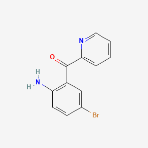 Chemical structure of (2-Amino-5-bromophenyl)(pyridin-2-yl)methanone