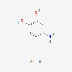Chemical structure of 4-Aminobenzene-1,2-diol hydrobromide