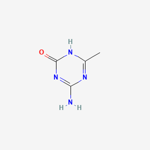 Chemical structure of 4-Amino-6-methyl-1,3,5-triazin-2-ol