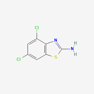 Chemical structure of 2-Amino-4,6-dichlorobenzothiazole