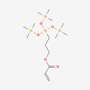 Chemical structure of (3-acryloxypropyl)tris(trimethylsiloxy)silane