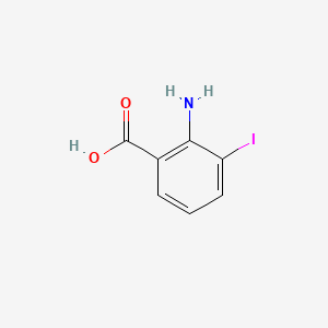 Chemical structure of 2-amino-3-iodobenzoic acid