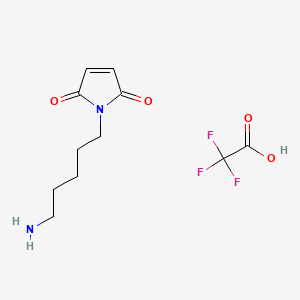 Chemical structure of 1-(5-Aminopentyl)-1H-pyrrole-2,5-dione 2,2,2-trifluoroacetate
