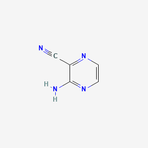 Chemical structure of 3-Aminopyrazine-2-carbonitrile