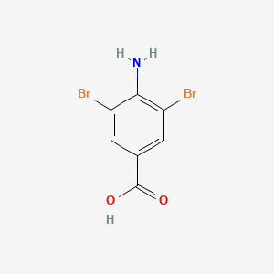 Chemical structure of 4-Amino-3,5-dibromobenzoic acid