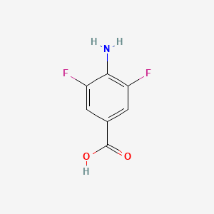Chemical structure of 4-amino-3,5-difluorobenzoicacid