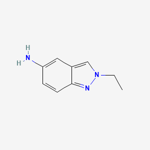 Chemical structure of 2-ethyl-5-amine-2H-indazol