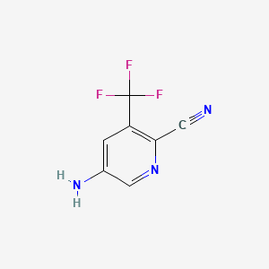 Chemical structure of 5-Amino-3-(trifluoromethyl)picolinonitrile