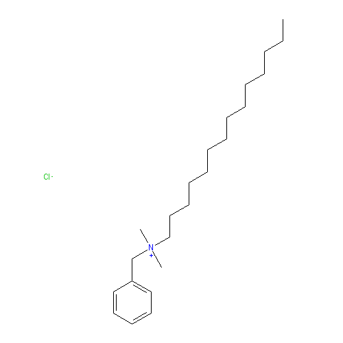 Chemical structure of Alkyl dimethyl benzyl ammonium chloride